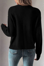 Load image into Gallery viewer, Real Teal Open Knit Drop Shoulder Sweater Cardigan
