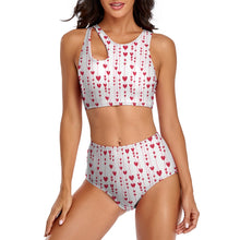 Load image into Gallery viewer, Ti Amo I love you - Exclusive Brand - Split 2pc Strappy Swimsuit
