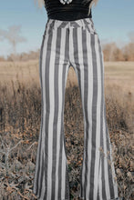 Load image into Gallery viewer, Stripe Star Embellished Western Flare Jeans
