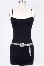 Load image into Gallery viewer, Statement Buckle Rhinestone Belt
