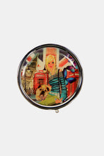 Load image into Gallery viewer, Nicole Lee USA Print Metallic Circular Small Pill Case
