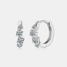 Load image into Gallery viewer, 925 Sterling Silver Moissanite Huggie Earrings
