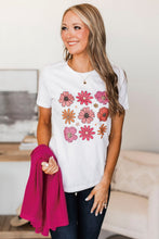 Load image into Gallery viewer, White Flower Graphic T Shirt
