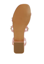 Load image into Gallery viewer, Flippity Studded Ankle Strap Flat Sandals
