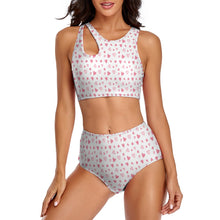 Load image into Gallery viewer, Ti Amo I love you - Exclusive Brand - Split 2pc Strappy Swimsuit
