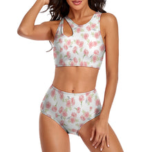 Load image into Gallery viewer, Ti Amo I love you - Exclusive Brand - Split 2pc Strappy Swimsuit
