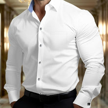 Load image into Gallery viewer, Mens Lapel Long-sleeved Slim-Fit Shirt
