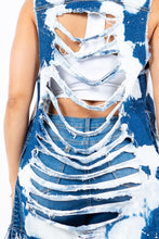 Load image into Gallery viewer, American Bazi Distressed Frayed Edge Longline Denim Vest
