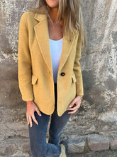 Load image into Gallery viewer, Womens Button Lapel Short Blazer Jacket Outwear
