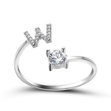 Load image into Gallery viewer, Womens New Design Adjustable 26 Initial Letter Ring Fashion Simple Elegant Jewelry
