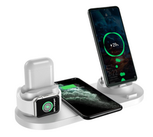 Load image into Gallery viewer, Wireless Charger For IPhone Fast Charger For Phone Fast Charging Pad For Phone Watch 6 In 1 Charging Dock Station
