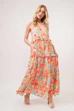 Load image into Gallery viewer, And The Why Floral Ruffled Tiered Maxi Adjustable Strap Cami Dress
