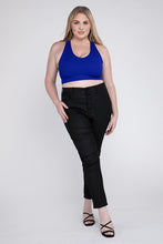 Load image into Gallery viewer, Plus Ribbed Cropped Racerback Tank Top
