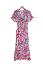 Load image into Gallery viewer, Wrap V Neck Floral Maxi Dress
