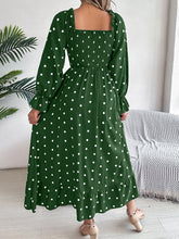 Load image into Gallery viewer, Polka Dot Flounce Sleeve Midi Dress
