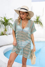 Load image into Gallery viewer, Openwork Slit V-Neck Cover Up
