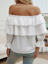 Load image into Gallery viewer, Devine Off-Shoulder Flounce Sleeve Blouse
