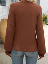 Load image into Gallery viewer, Ribbed Round Neck Long Sleeve T-Shirt
