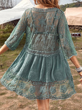 Load image into Gallery viewer, Lace Detail Plunge Cover-Up Dress
