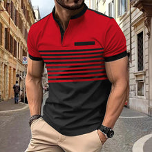 Load image into Gallery viewer, Mens V-neck Button Henley Shirt
