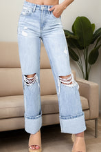 Load image into Gallery viewer, Distressed High Waist Jeans with Pockets
