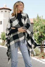 Load image into Gallery viewer, Buffalo Check Tassel Poncho
