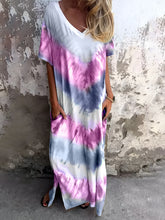 Load image into Gallery viewer, Full Size Pocketed Tie-Dye Short Sleeve Dress
