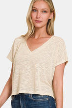 Load image into Gallery viewer, Zenana V-Neck Short Sleeve Crop T-Shirt
