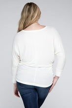 Load image into Gallery viewer, Plus Luxe Rayon Boat Neck 3/4 Sleeve Top
