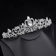 Load image into Gallery viewer, 3pc Set - Bridal Wedding Necklace + Earrings + Headwear Set
