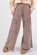 Load image into Gallery viewer, SAGE + FIG Knit Terry Mineral Wash Wide Leg Pants
