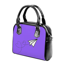 Load image into Gallery viewer, Ti Amo I love you - Exclusive Brand - Heliotrope 3 - Paper Airplane - Shoulder Handbag
