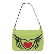 Load image into Gallery viewer, Ti Amo I love you - Exclusive Brand - Wild Willow - Skeleton Heart Hands  -  Journey Computer Shoulder Bag
