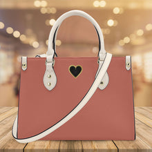 Load image into Gallery viewer, Ti Amo I love you - Exclusive Brand - OK Coral - Luxury Women PU Tote Bag - Cream Straps
