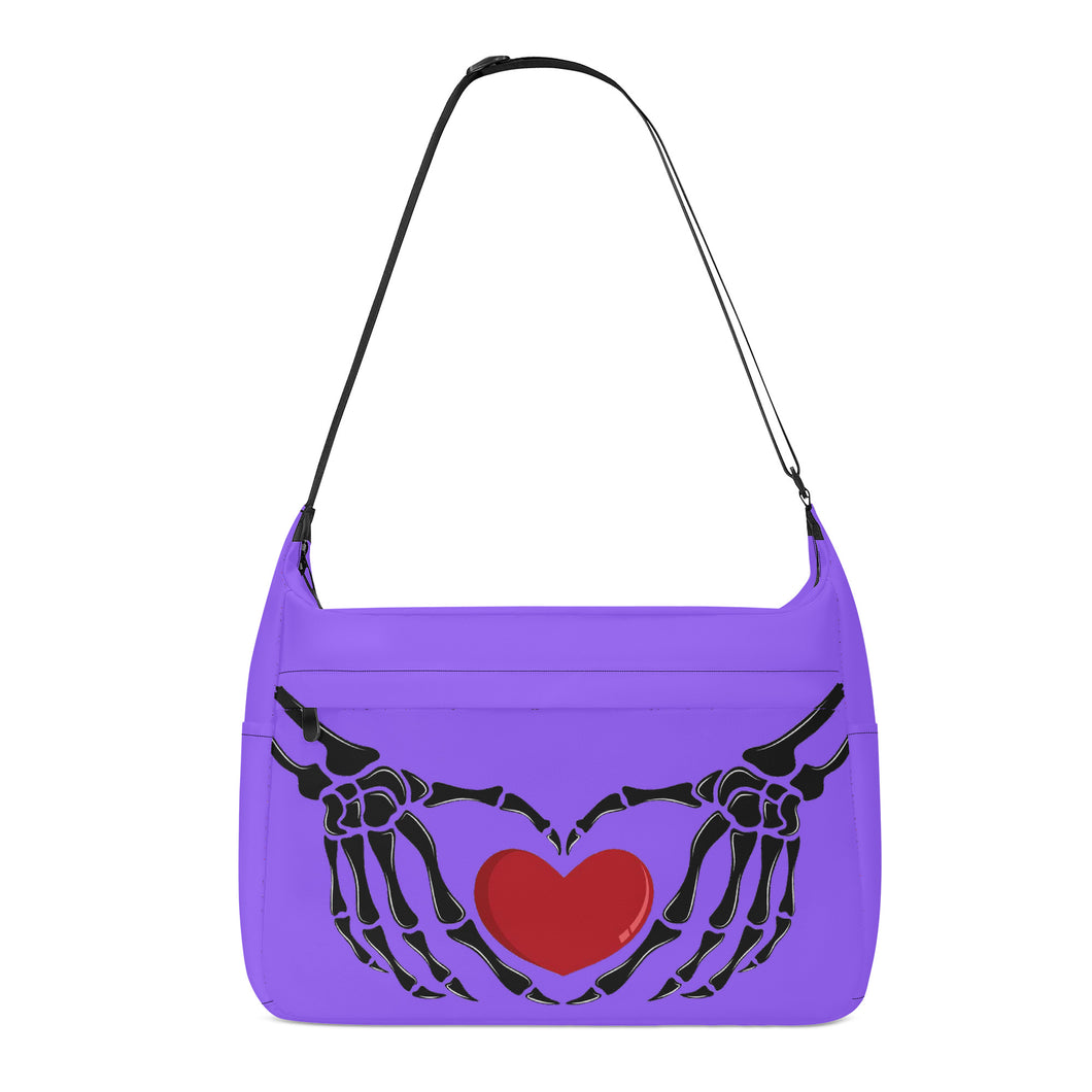 Ti Amo I love you - Exclusive Brand - Heliotrope 3 - Skeleton Heart Hands  -  Journey Computer Shoulder Bag