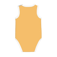 Load image into Gallery viewer, Ti Amo I love you - Exclusive Brand  - Mustard Yellow  - Skeleton Hands with Heart  - Sleeveless Baby One-Piece
