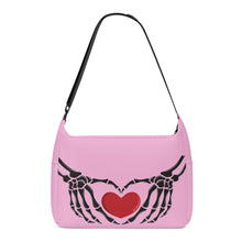 Load image into Gallery viewer, Ti Amo I love you - Exclusive Brand - Chantilly - Skeleton Heart Hands  -  Journey Computer Shoulder Bag
