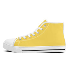 Load image into Gallery viewer, Ti Amo I love you - Exclusive Brand -  Mustard Yellow - High-Top Canvas Shoes - White Soles
