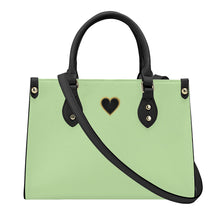 Load image into Gallery viewer, Ti Amo I love you - Exclusive Brand - Pixie Green - Luxury Womens PU Tote Bag - Black Straps
