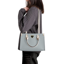 Load image into Gallery viewer, Ti Amo I love you - Exclusive Brand - Ash Grey - Luxury Women PU Tote Bag - Cream Straps
