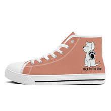 Load image into Gallery viewer, Ti Amo I love you - Exclusive Brand - Pale Copper - Talk to the Paw -  High-Top Canvas Shoes - White
