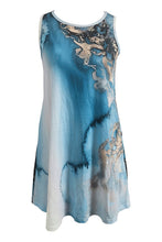 Load image into Gallery viewer, Abstract Print Round Neck Sleeveless Dress with Pockets - Sizes S-2XL Ti Amo I love you
