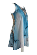 Load image into Gallery viewer, Abstract Print Round Neck Sleeveless Dress with Pockets - Sizes S-2XL Ti Amo I love you
