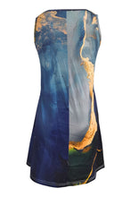 Load image into Gallery viewer, Abstract Print Round Neck Sleeveless Dress with Pockets - Sizes S-XL Ti Amo I love you
