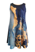 Load image into Gallery viewer, Abstract Print Round Neck Sleeveless Dress with Pockets - Sizes S-XL Ti Amo I love you
