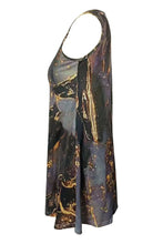 Load image into Gallery viewer, Abstract Print Round Neck Sleeveless Dress with Pockets - Sizes S-XL Ti Amo I love you
