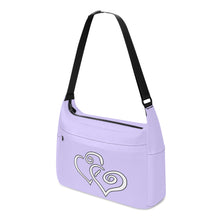 Load image into Gallery viewer, Ti Amo I love you - Exclusive Brand - Lilac - Double White Heart - Journey Computer Shoulder Bag
