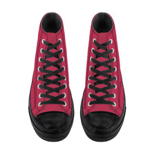 Load image into Gallery viewer, Ti Amo I love you - Exclusive Brand - Vivd Magenta - Angry Fish - High Top Canvas Shoes - Black  Soles
