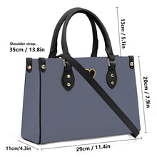 Load image into Gallery viewer, Ti Amo I love you - Exclusive Brand - Mist Blue - Luxury Womens PU Tote Bag - Black Straps
