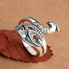 Load image into Gallery viewer, Adjustable Simple Retro Three-dimensional Silver Peacock Ring - Jewelry Ti Amo I love you
